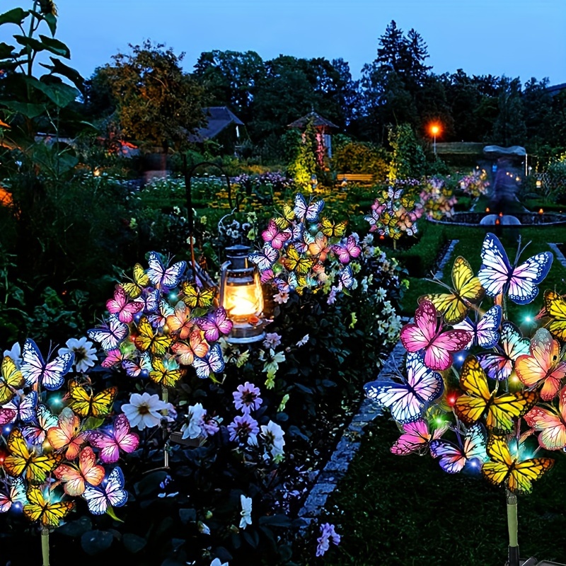 Outdoor Lighting Construction - Solar LED Butterfly Garden Lights Waterproof