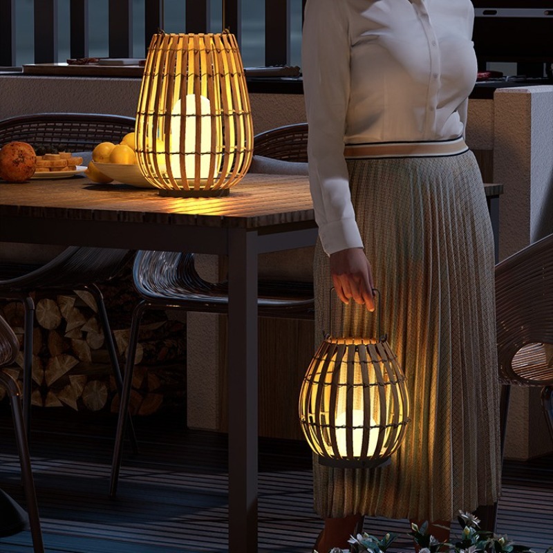 Outdoor Lighting Accent - Luxury Solar Rattan Waterproof for Villa