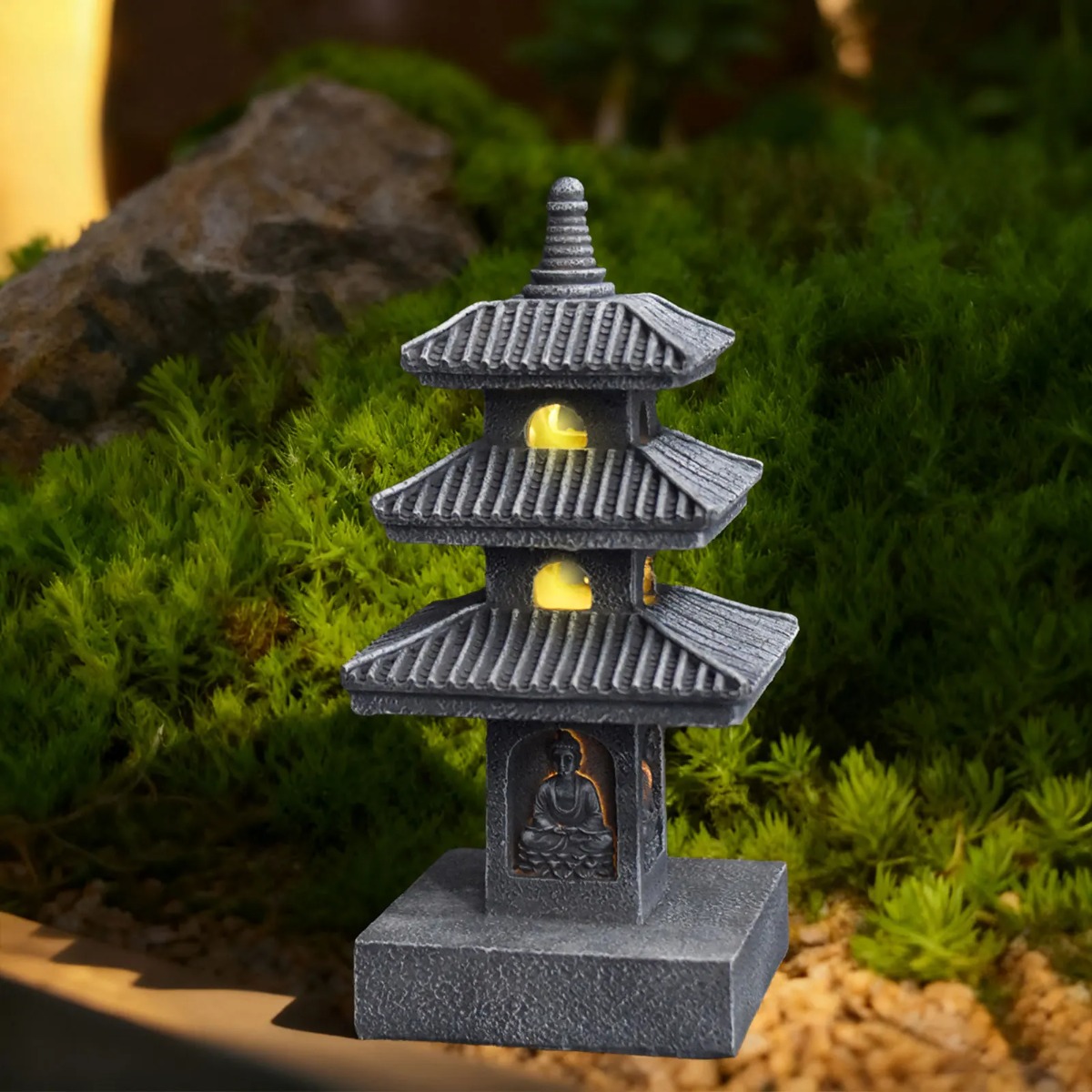 Outdoor Lighting Japanese - Solar Garden Lights Outdoor Lantern Waterproof
