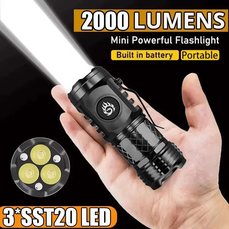 Outdoor Lighting Construction - High Strong Power Tactical Flashlight 3LED