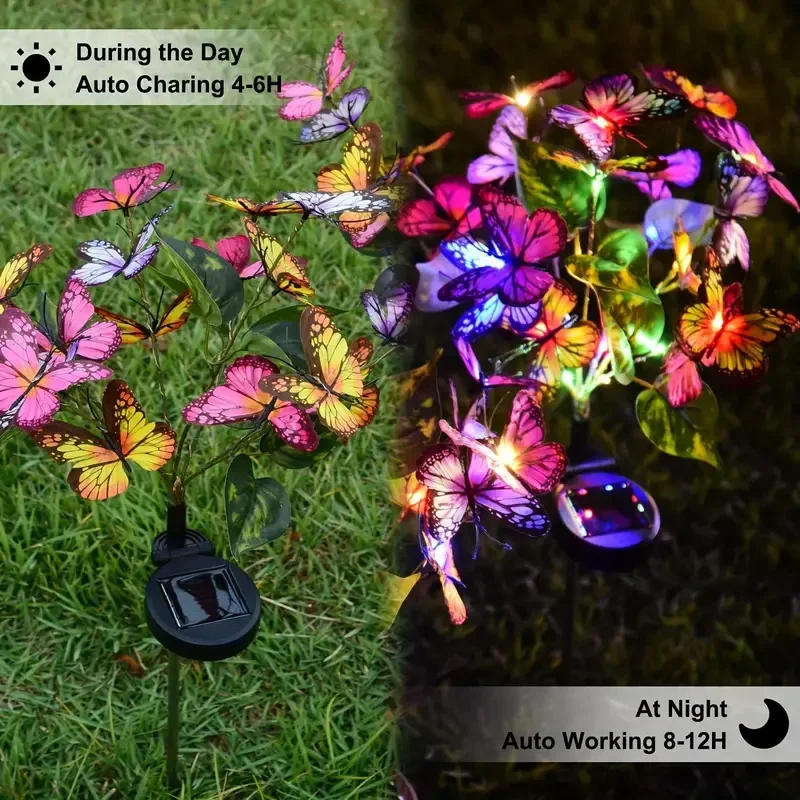 Solar LED Butterfly Garden Lig - đánh giá và giá Outdoor Lighting Construction