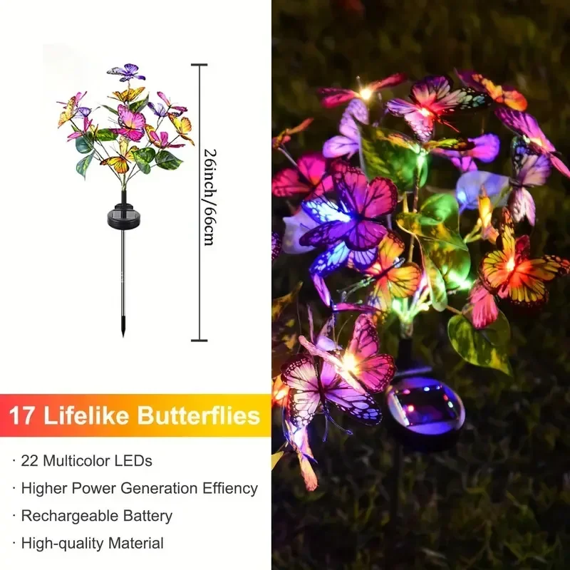 Solar LED Butterfly Garden Lig - đánh giá và giá Outdoor Lighting Construction