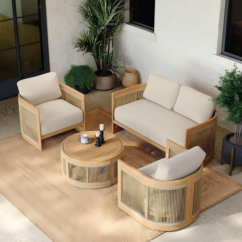 #Outdoor Teak Wood Sofa Set Li - đánh giá và giá Outdoor Lighting Accent