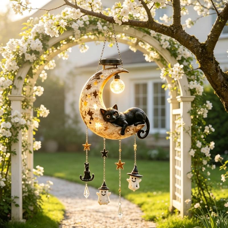 L43A Solar Halloween Black Cat - đánh giá và giá Outdoor Lighting Accent