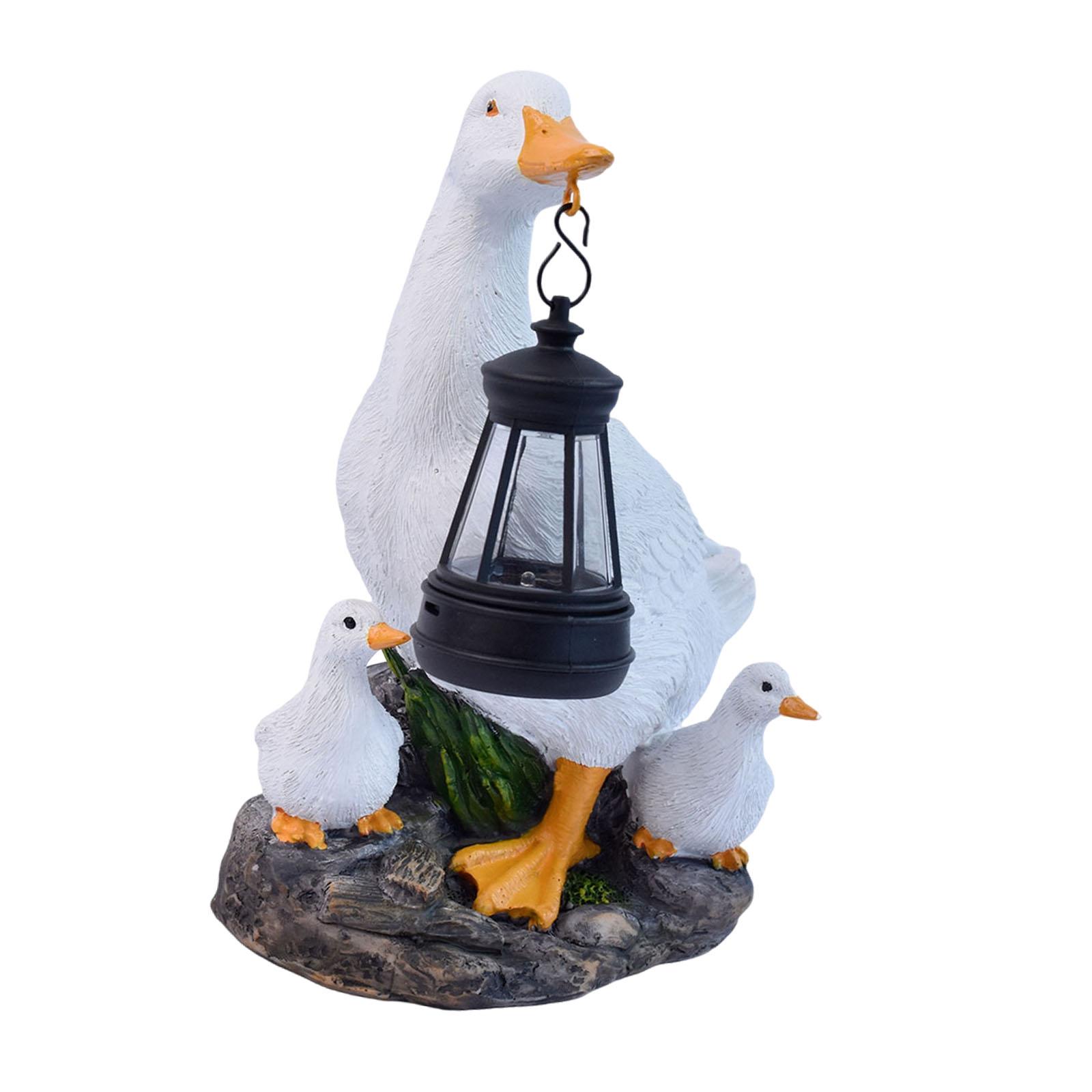 White Duck Ornament with Solar - đánh giá và giá Outdoor Lighting Accent