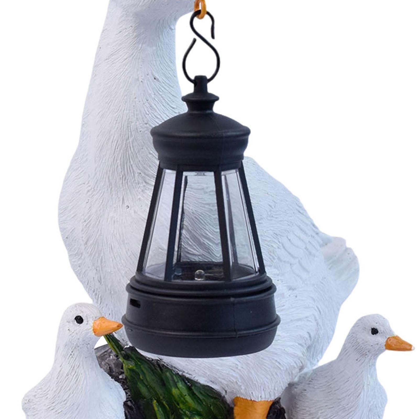 White Duck Ornament with Solar - đánh giá và giá Outdoor Lighting Accent