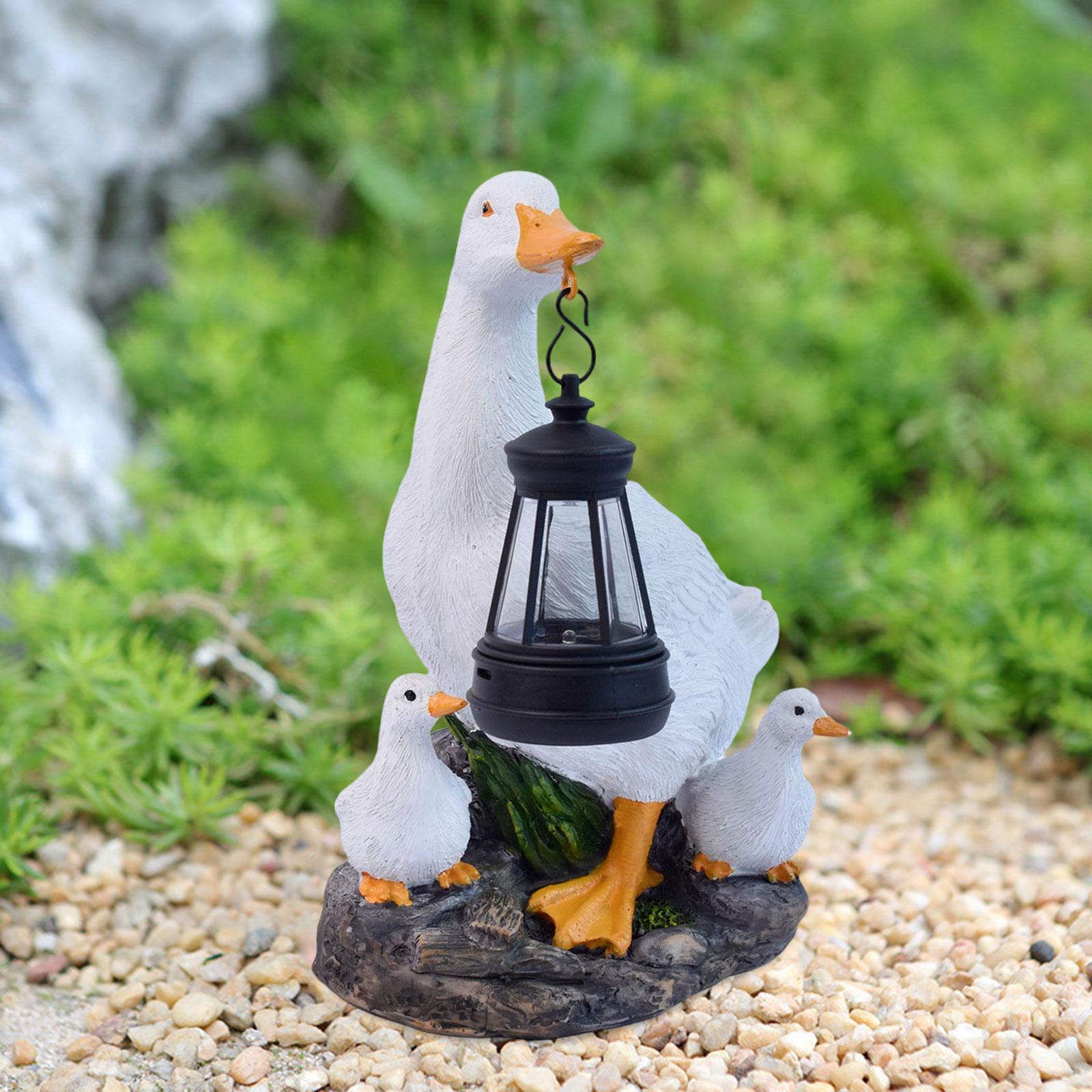 White Duck Ornament with Solar - đánh giá và giá Outdoor Lighting Accent