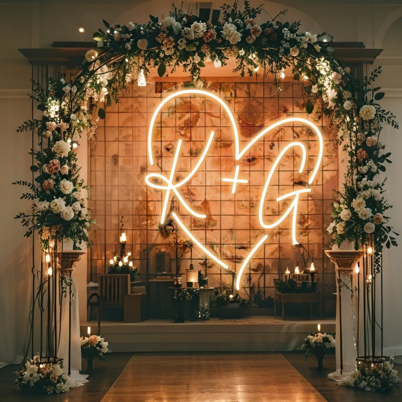 Custom Initials Heart LED Neon - đánh giá và giá Outdoor Lighting Halloween