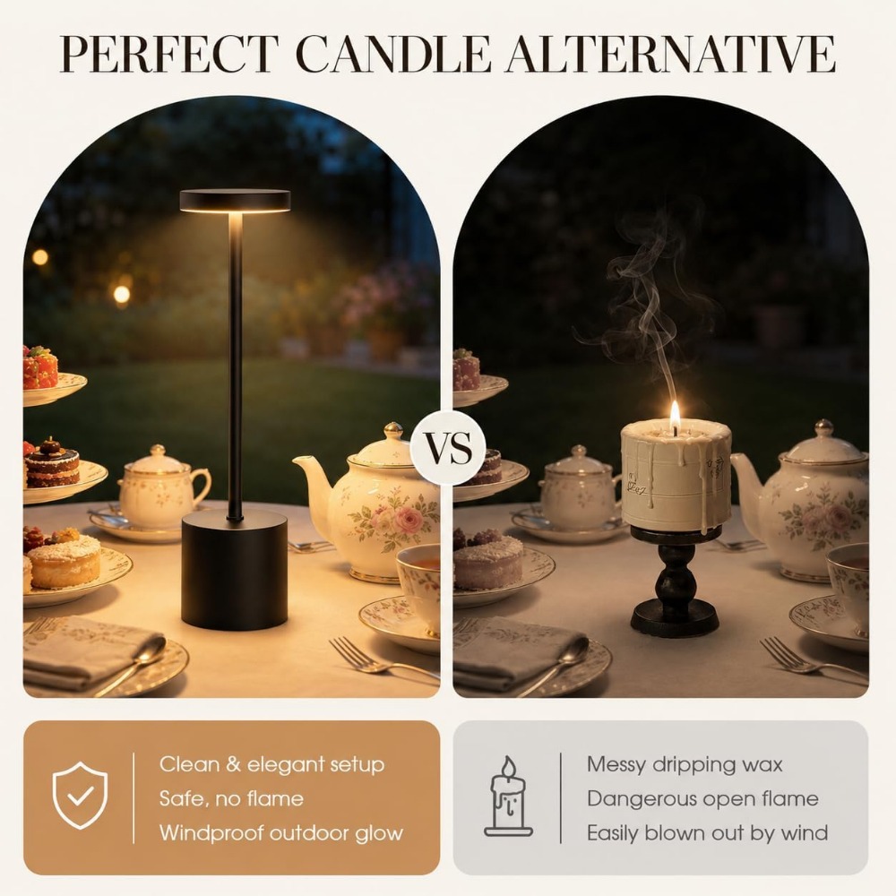 Cordless Table Lamp Set 5000mA - đánh giá và giá Outdoor Lighting Portable